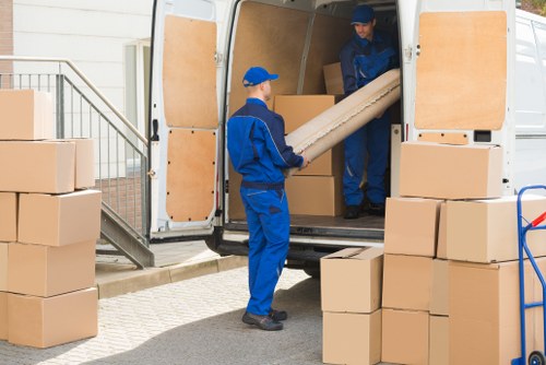 Packing boxes and supplies for a Westminster home move