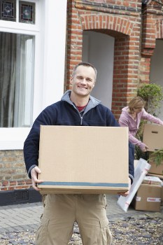 Removal team preparing for a Westminster home move in a central London street