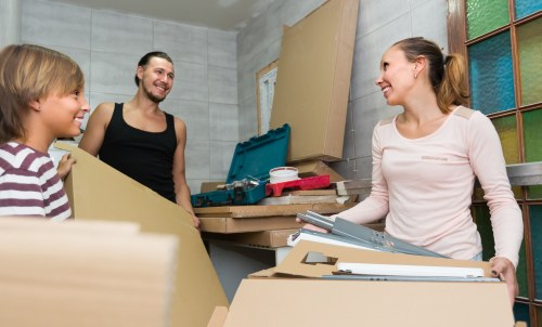 Office relocation planning in Westminster with boxes and desks prepared for moving