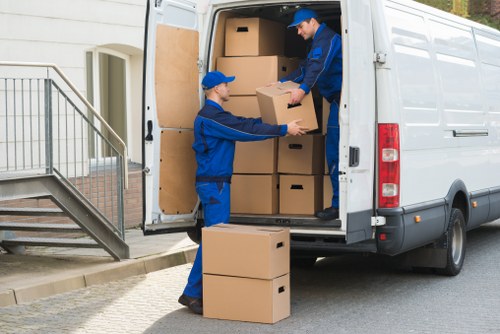 Careful loading of a moving truck for a central London relocation