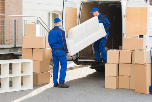 Professional movers handling a residential and commercial relocation in Westminster