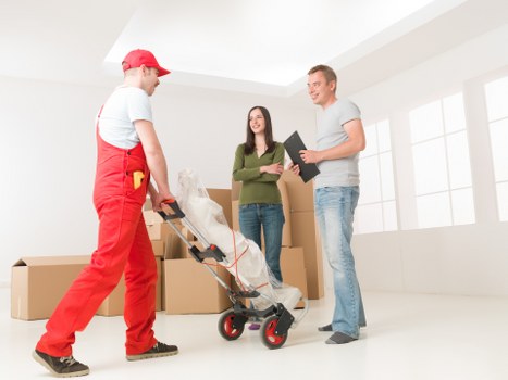 Local moving vehicle in central Westminster with residential property access