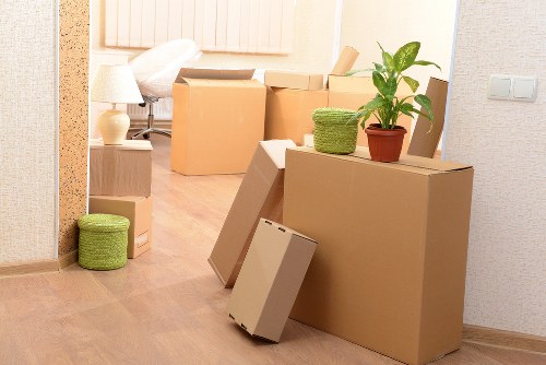 Westminster flat removal service preparing boxes and furniture for transport